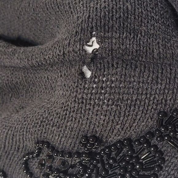Vintage Trimmings Statement Holiday Sweater Black Beaded Sequin Lace Sz 20W - 40 - Picture 8 of 8